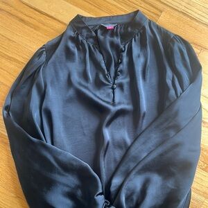 Vince Camuto Black Satin Blouse